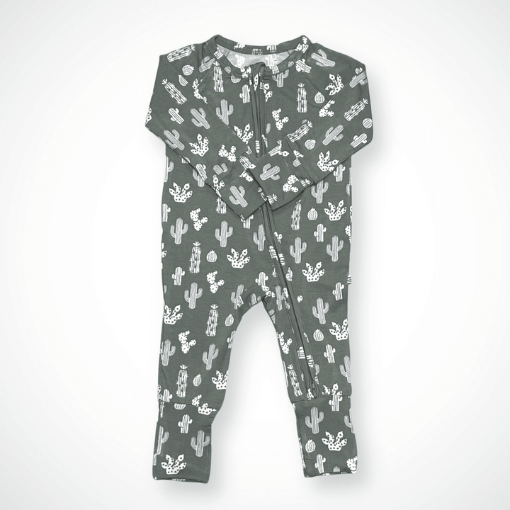 newborn cactus bamboo pajama Front