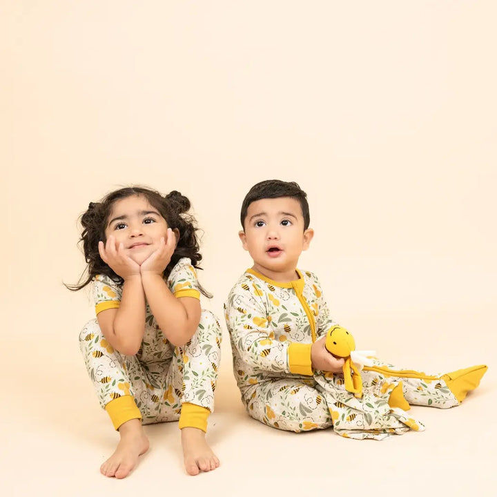 Gender-Neutral colorful toddler pajamas
