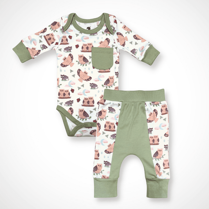 Nocturnal Bodysuit Set - Organic Pima Cotton