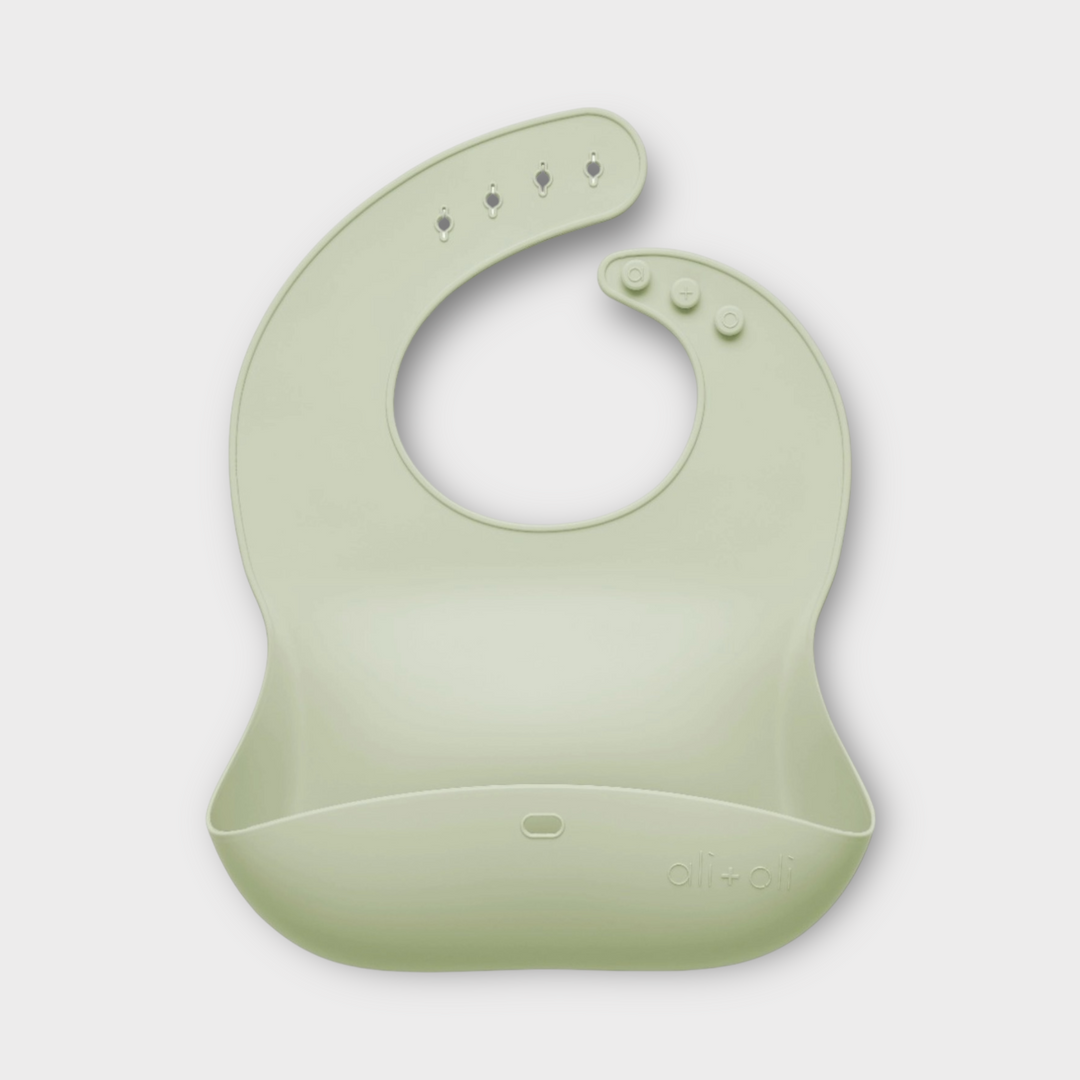 Silicone Toddler Bib Sage