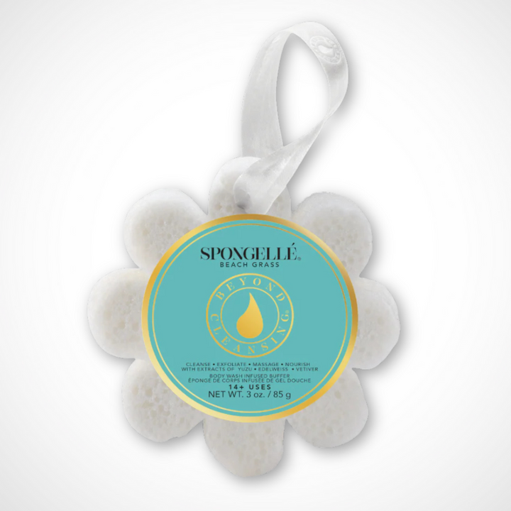 Spongellé Beach Grass Body Wash Infused Buffer® – hydrating bath sponge and exfoliating body buffer gift