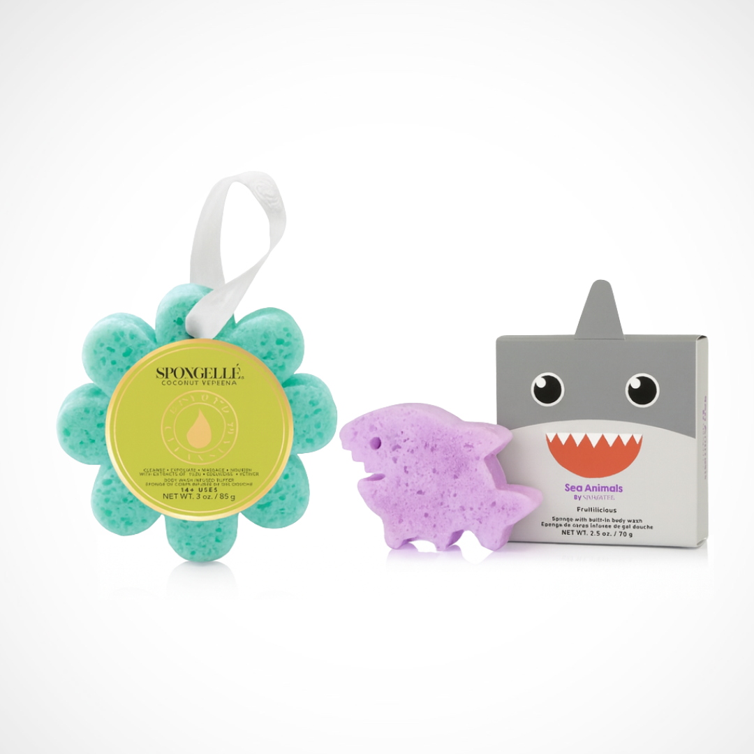 Bath sponge set - mommy and child custom gift set