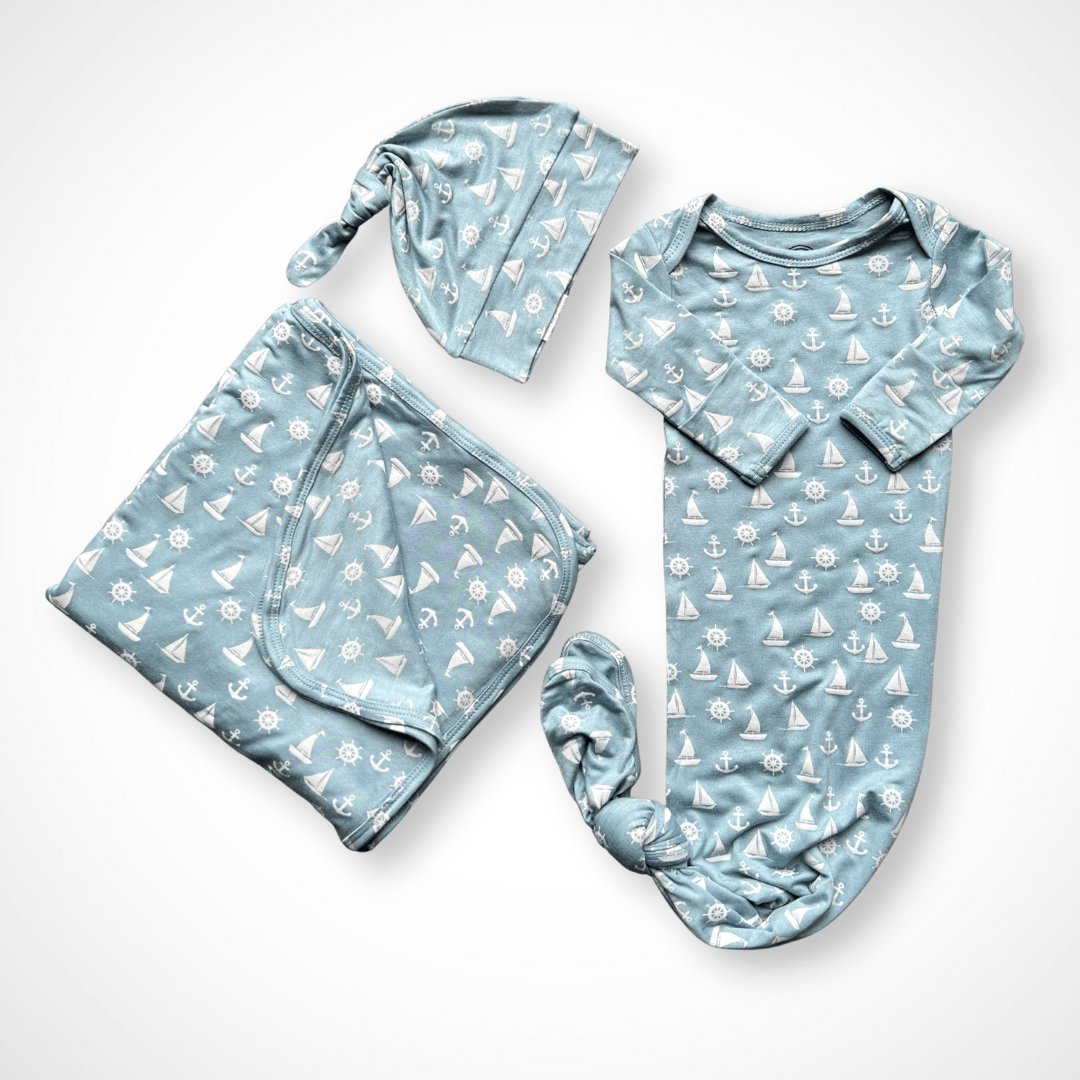 Anchors Away Gender-Neutral Baby Gift Set